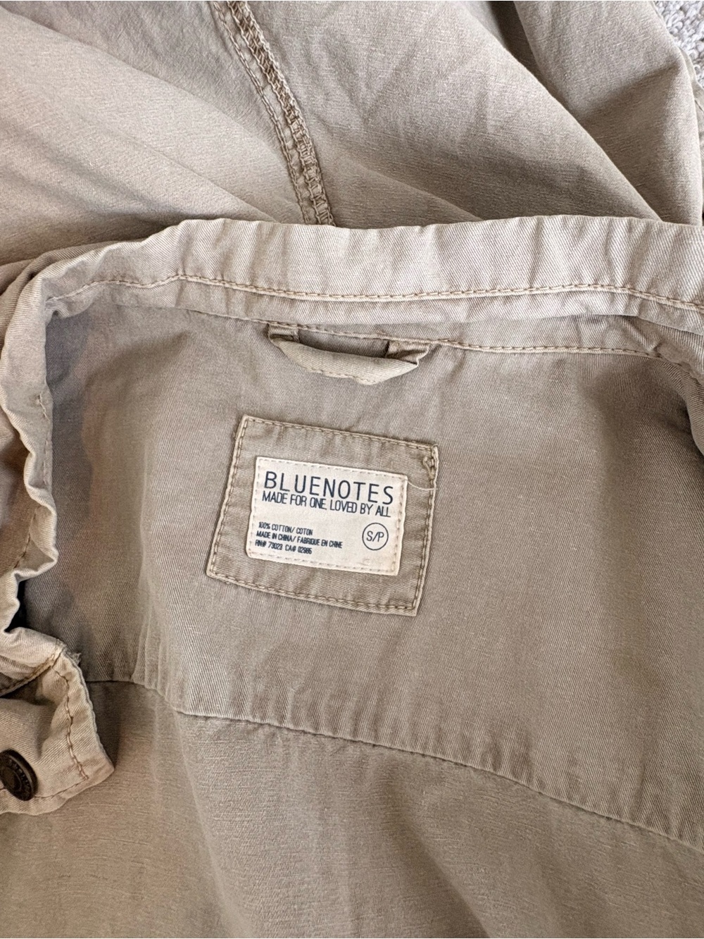 Bluenotes 2010s Beige Military Utility Cargo Hooded Field Jacket Size S - Picture 7 of 9